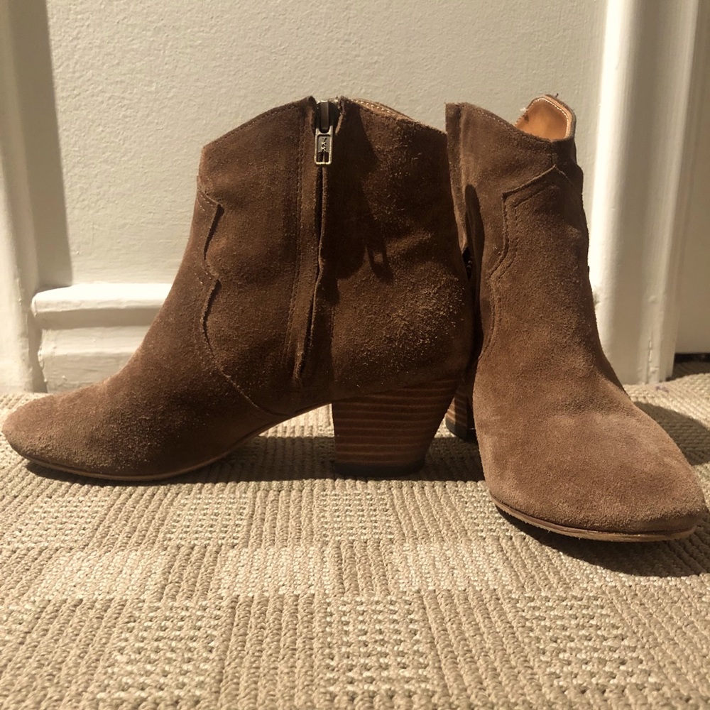 ISABEL MARANT Dicker Suede Heeled Ankle Boots